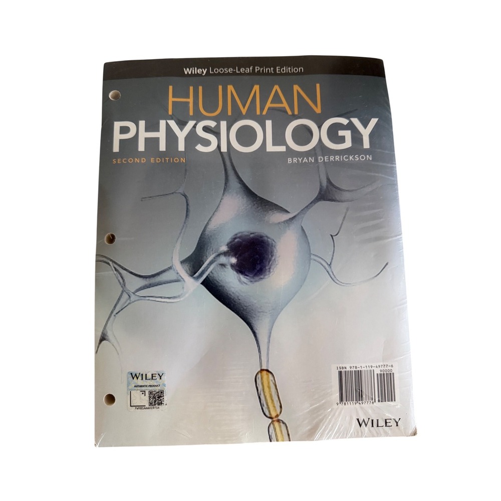 Wiley Human Physiology Textbook Bryan Derrickson 2nd Ed Loose-Leaf Sealed